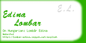 edina lombar business card